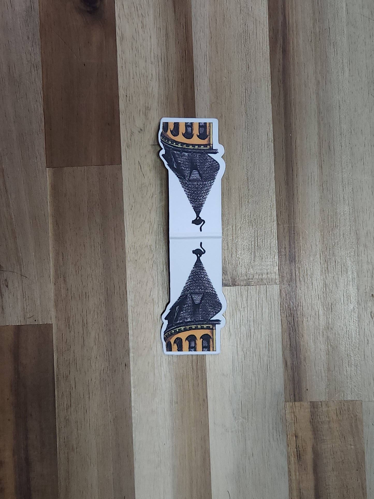 Black Cat House Magnetic Bookmark