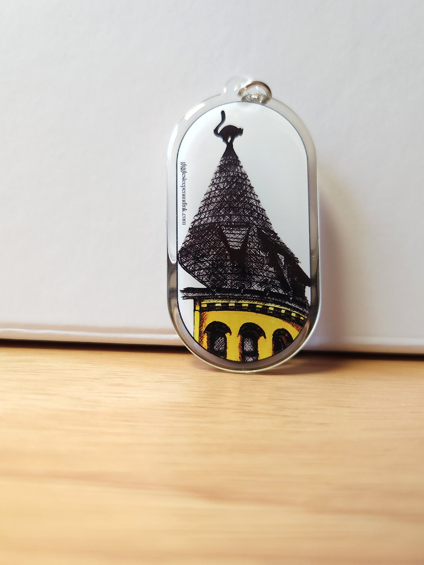 Black Cat House Keychain